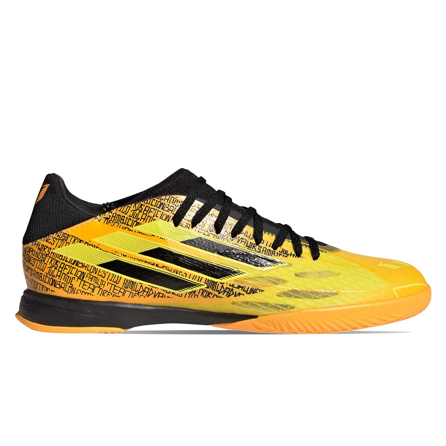 horario Alentar Adiccion Zapatillas adidas X SPEEDFLOW Messi.3 IN doradas negras | futbolmania