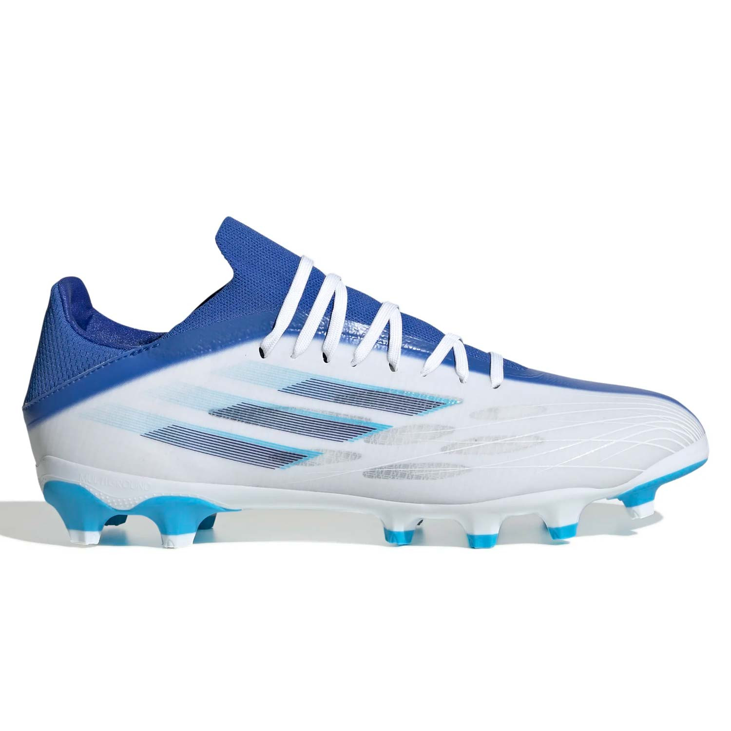 Inodoro yeso Dictar Botas de fútbol adidas X SPEEDFLOW.2 MG blancas y azules | futbolmania
