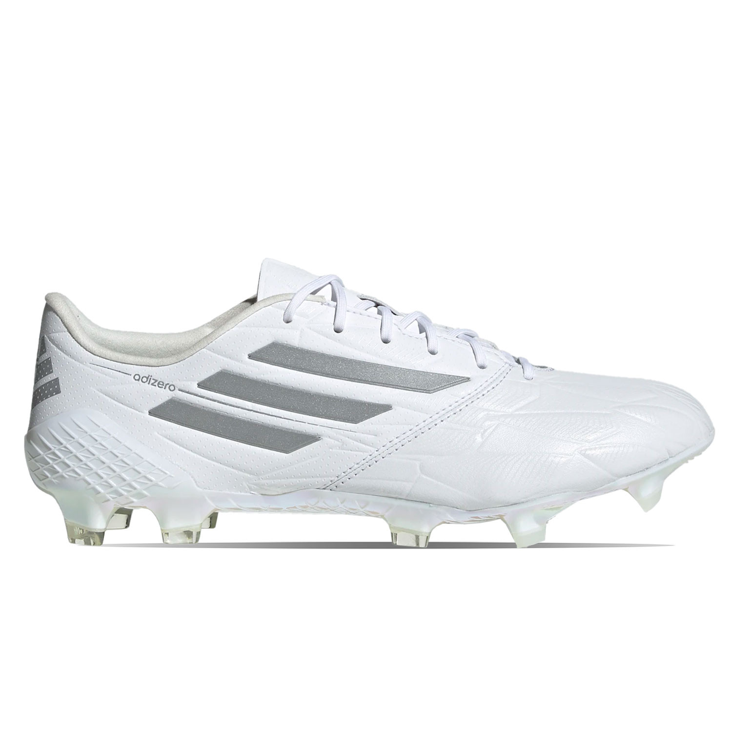Botas fútbol adidas F50 adizero Leather FG blancas | futbolmania