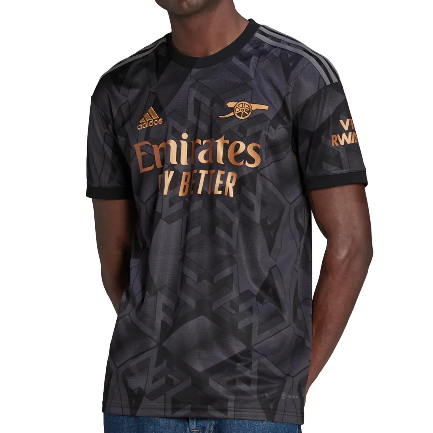 Camiseta adidas 2a Arsenal negra | futbolmania