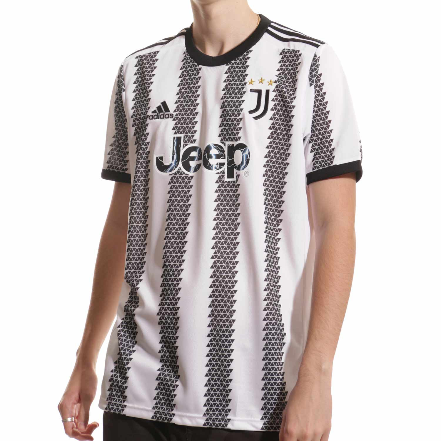 Pizza fondo Redondo Camiseta adidas Juventus 2022 2023 blanca negra | futbolmania