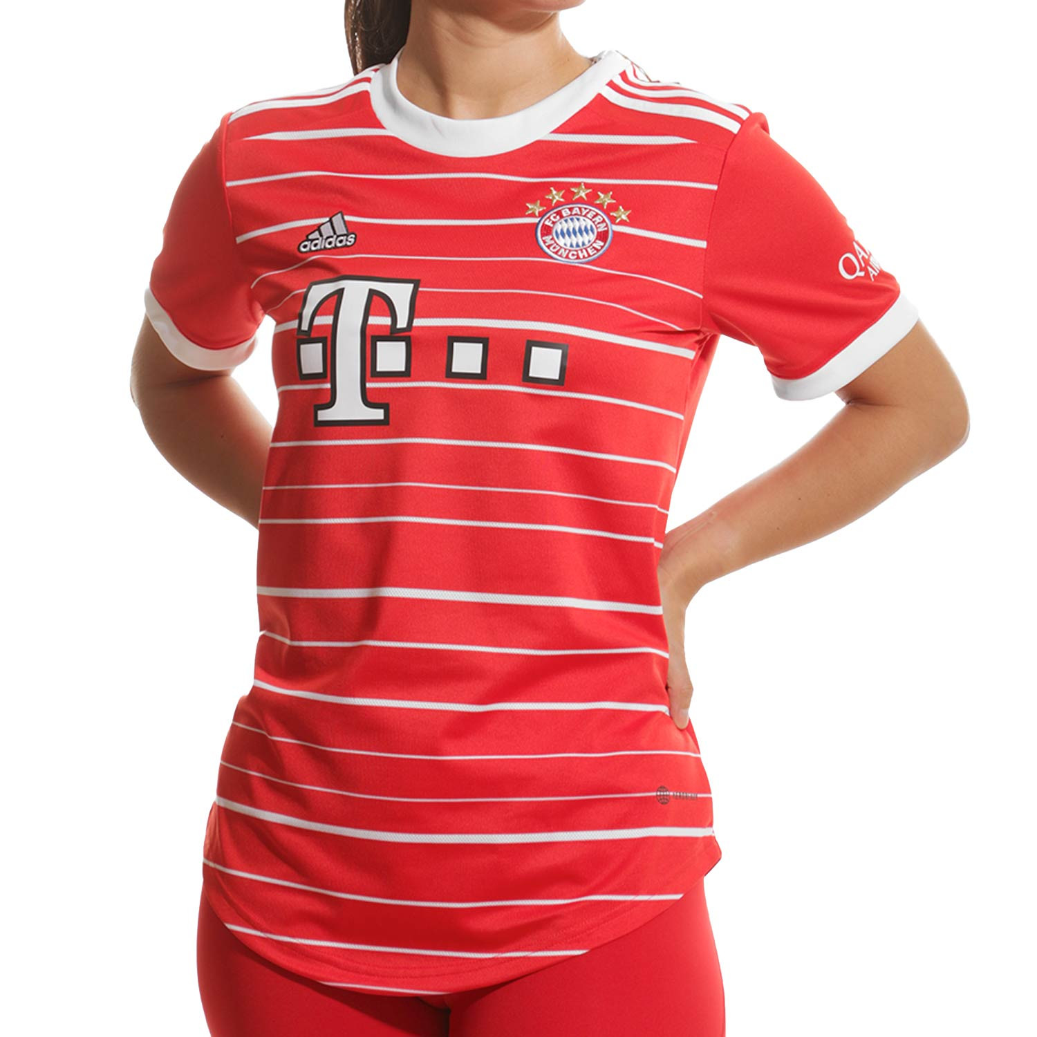 Camiseta adidas Bayern mujer 2023 roja | futbolmania
