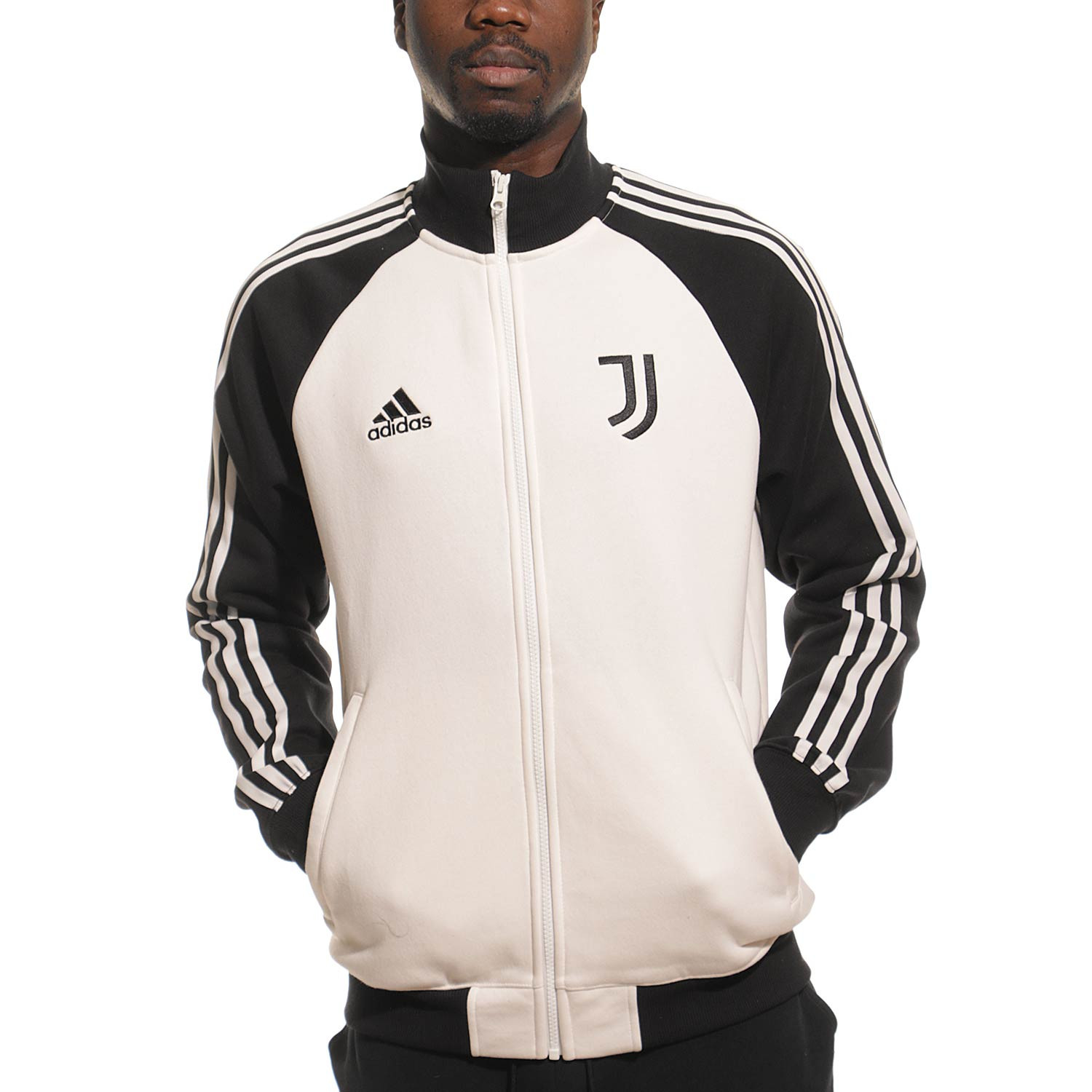 Chaqueta adidas Juventus himno blanca y negra |