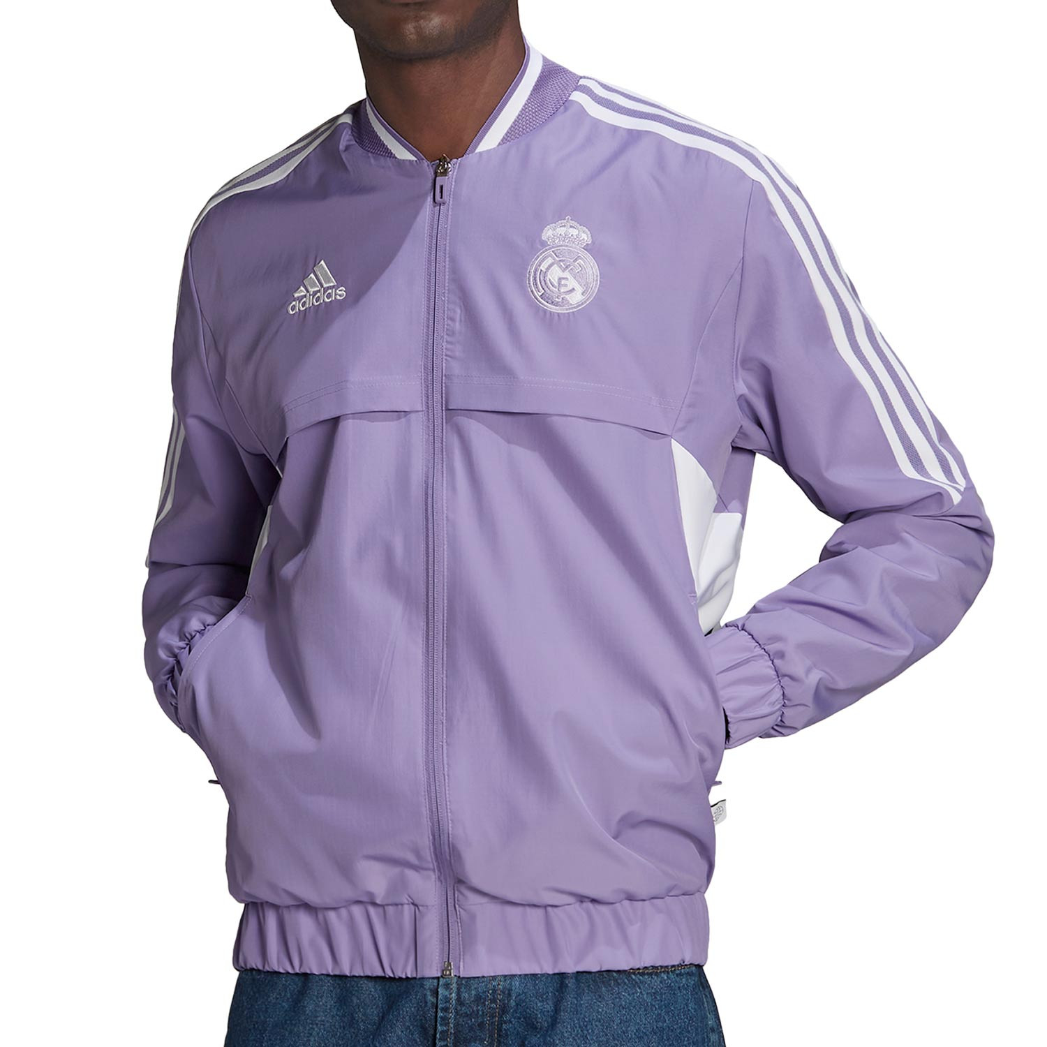 Barry Mucho bien bueno Centro de la ciudad Chaqueta adidas Real Madrid himno púrpura | futbolmania