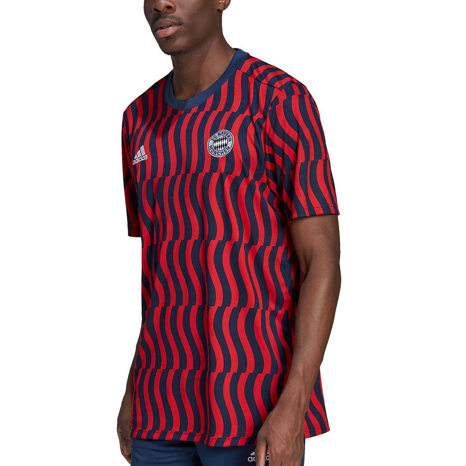 Imperial etiqueta En cantidad Camiseta adidas Bayern pre-match roja y azul marino | futbolmania