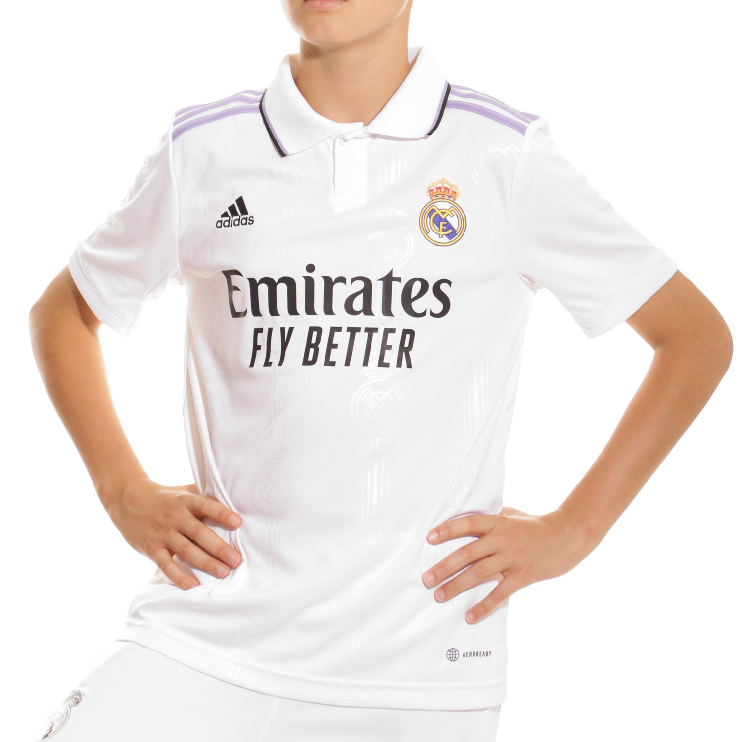 Camiseta adidas Madrid niño 2022 blanca | futbolmaniaKids