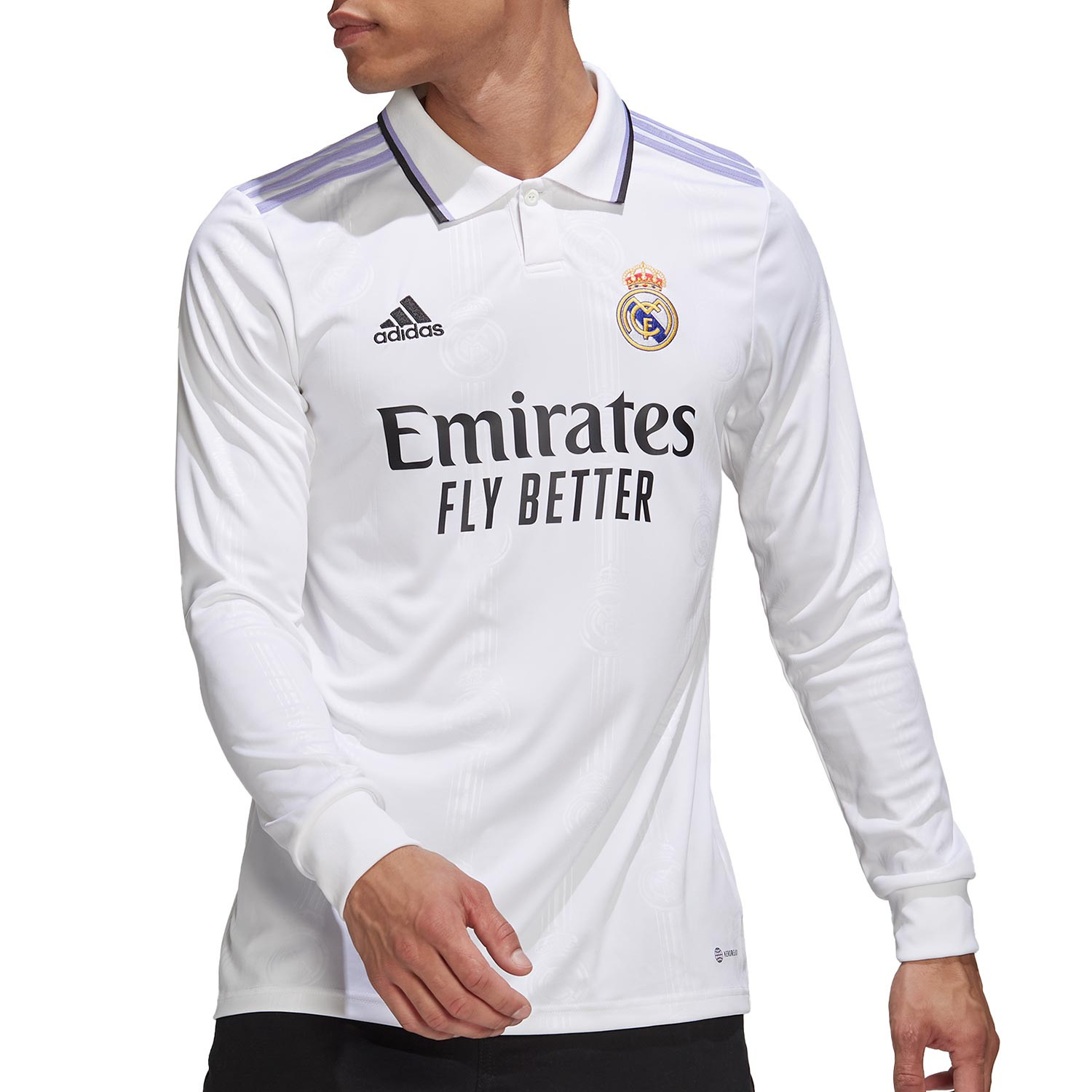 Silla Cartero ciclo Camiseta manga larga adidas Real Madrid 2022 2023 blanca | futbolmania
