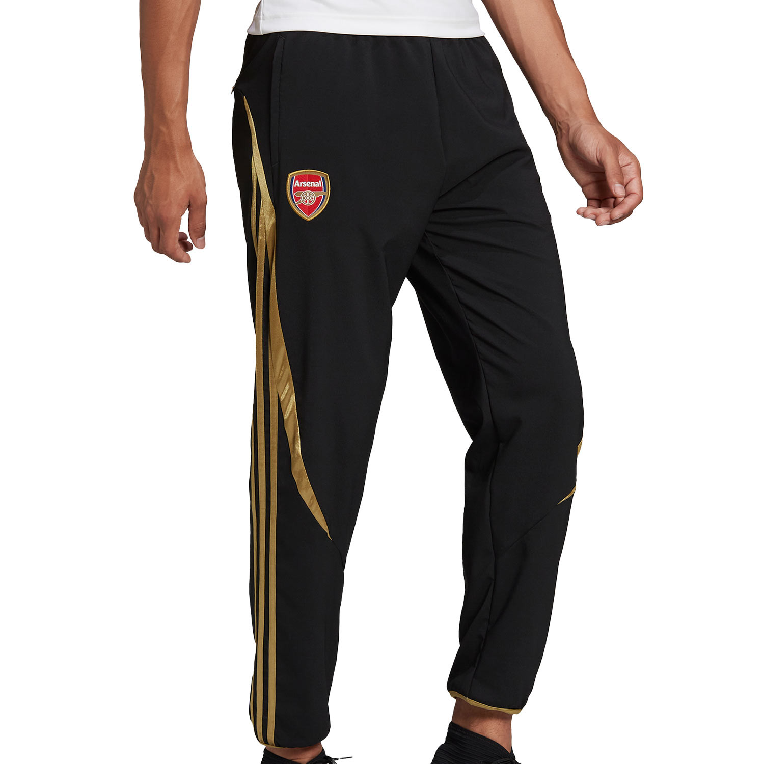Pantalón adidas Arsenal TeamGeist negro dorado | futbolmania