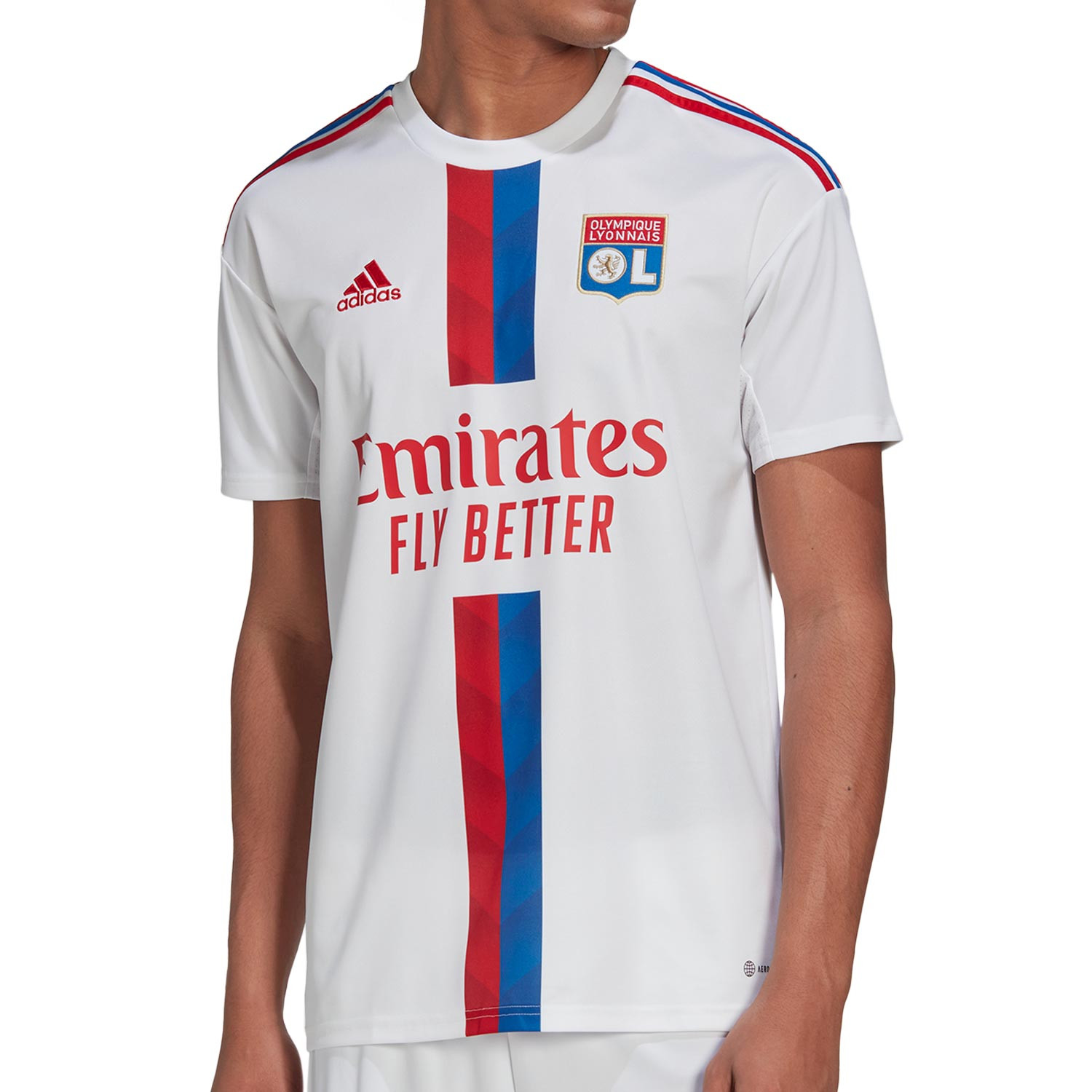 Camiseta adidas Olympique Lyon 2022 blanca | futbolmania