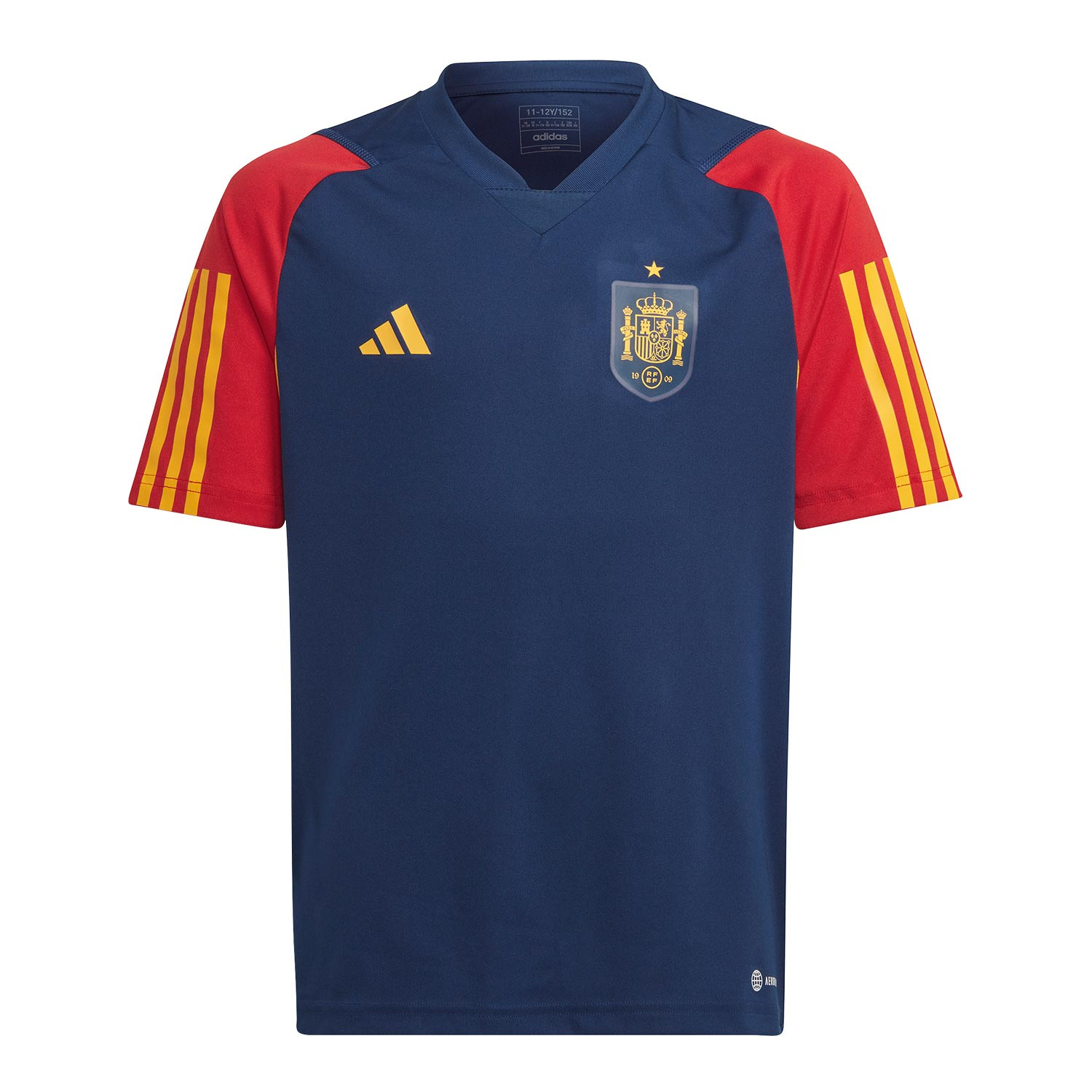 Camiseta adidas España niño entrenamiento azul