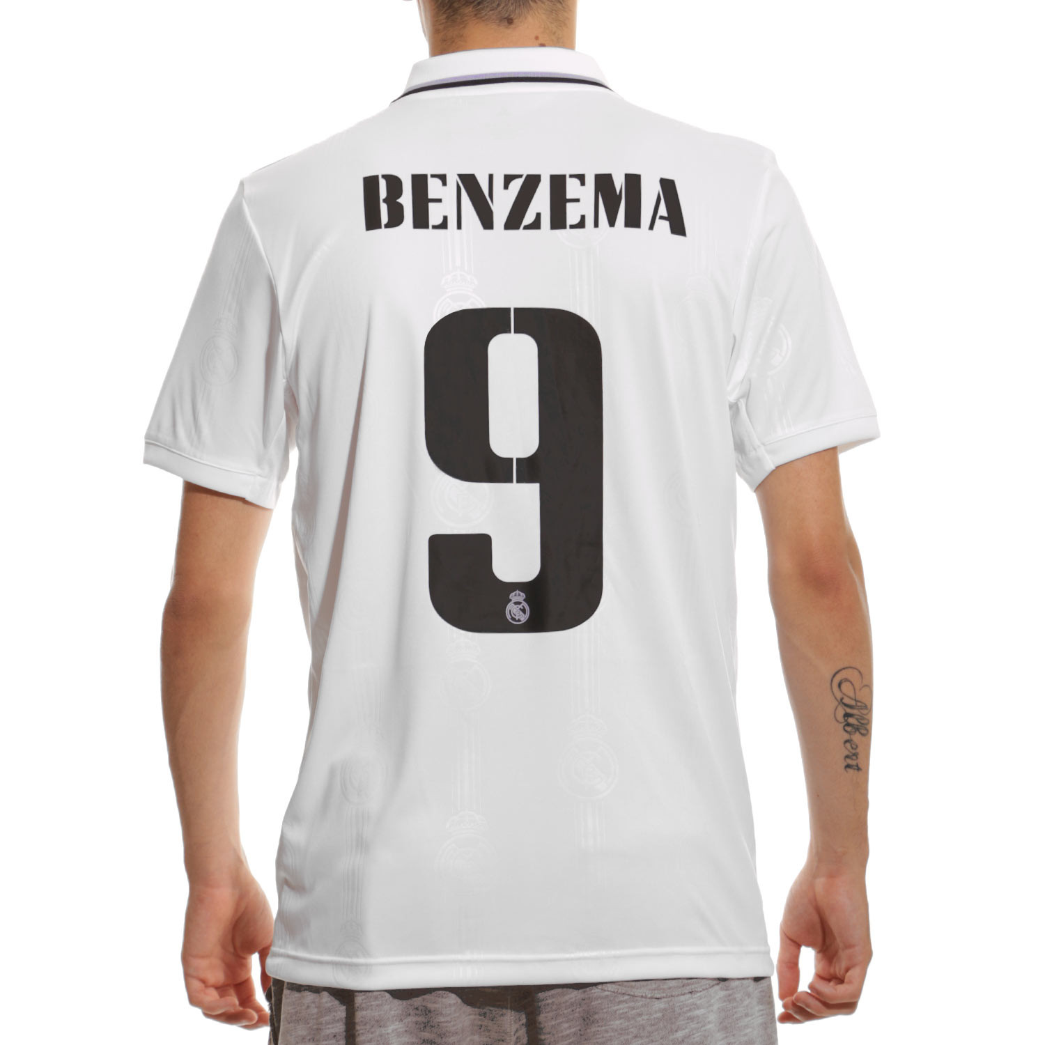 Camiseta adidas Real Madrid 2022 2023 Benzema blanca