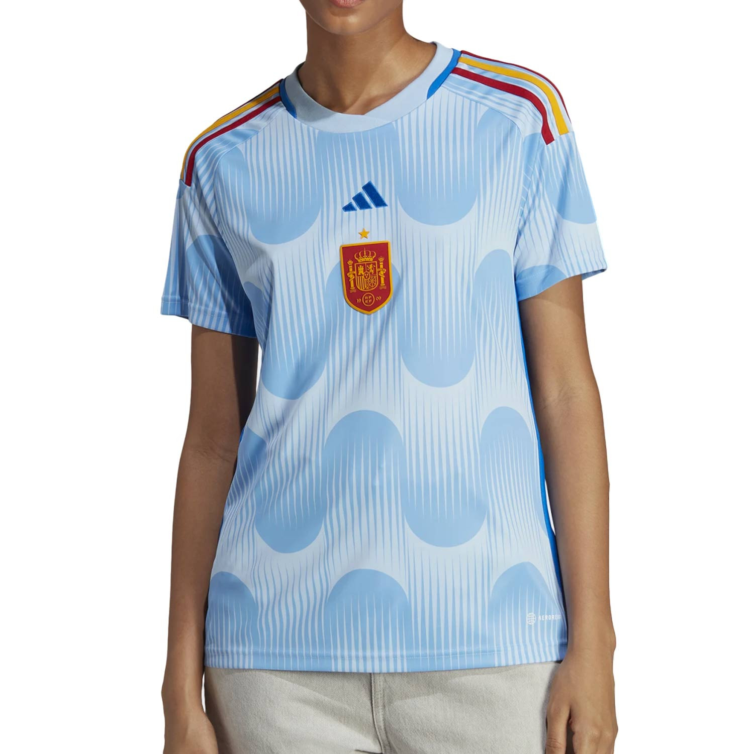 Camiseta 2a España mujer 2022 2023 azul celeste | futbolmania