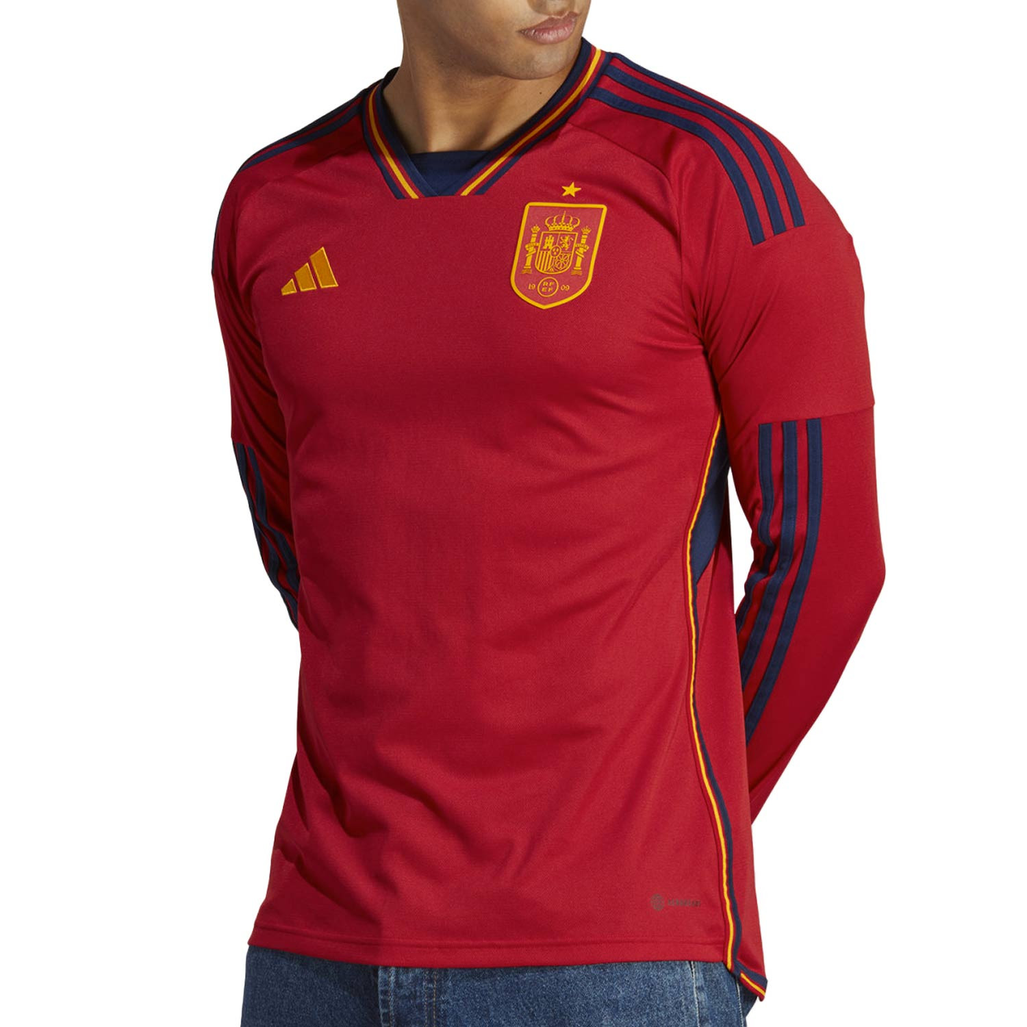 raqueta sesión Picasso Camiseta manga larga adidas España 2022 2023 roja | futbolmania