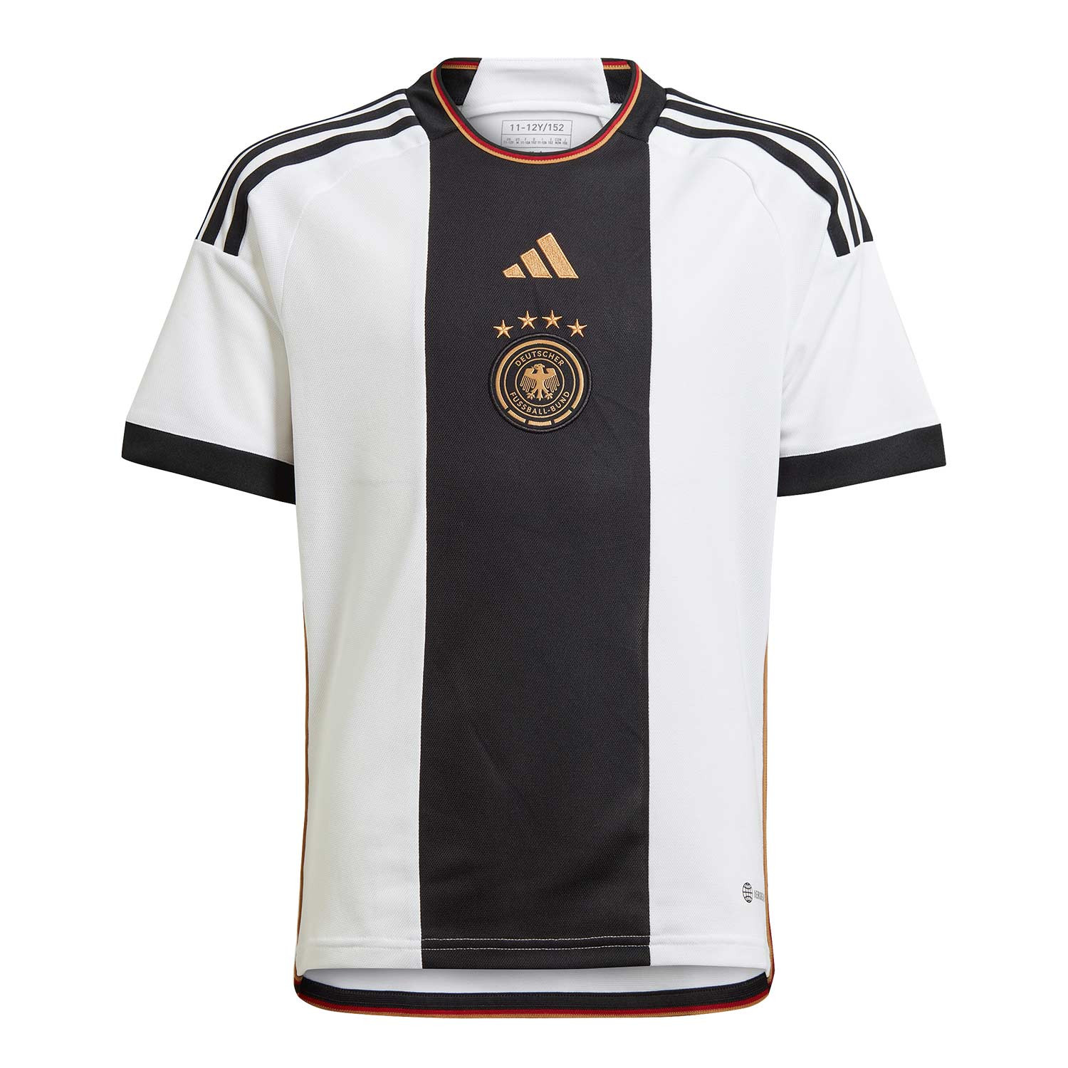 Camiseta Alemania niño 2022 2023 blanca negra | futbolmaniaKids