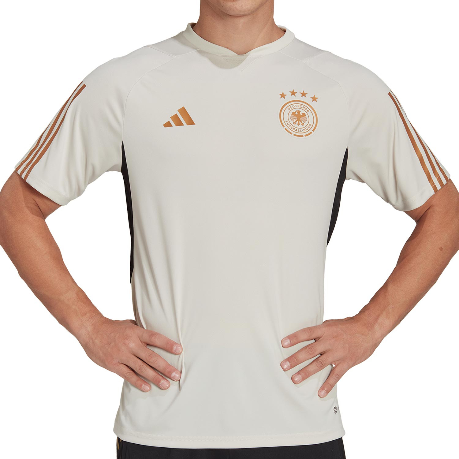 Beneficiario milagro arco Camiseta adidas Alemania entrenamiento staff beige | futbolmania