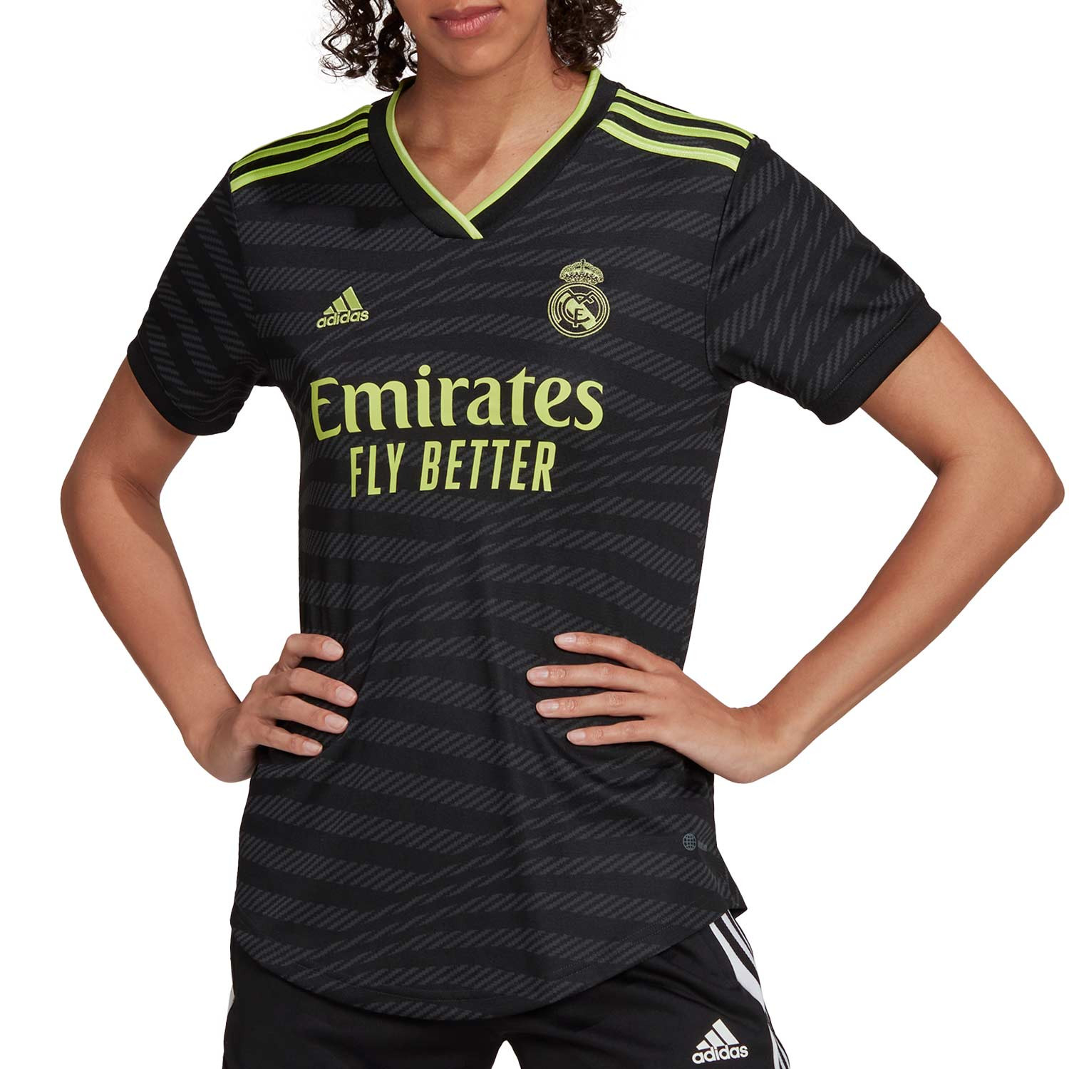 Aja Plano superávit Camiseta adidas 3a Real Madrid mujer 2022 2023 negra | futbolmania