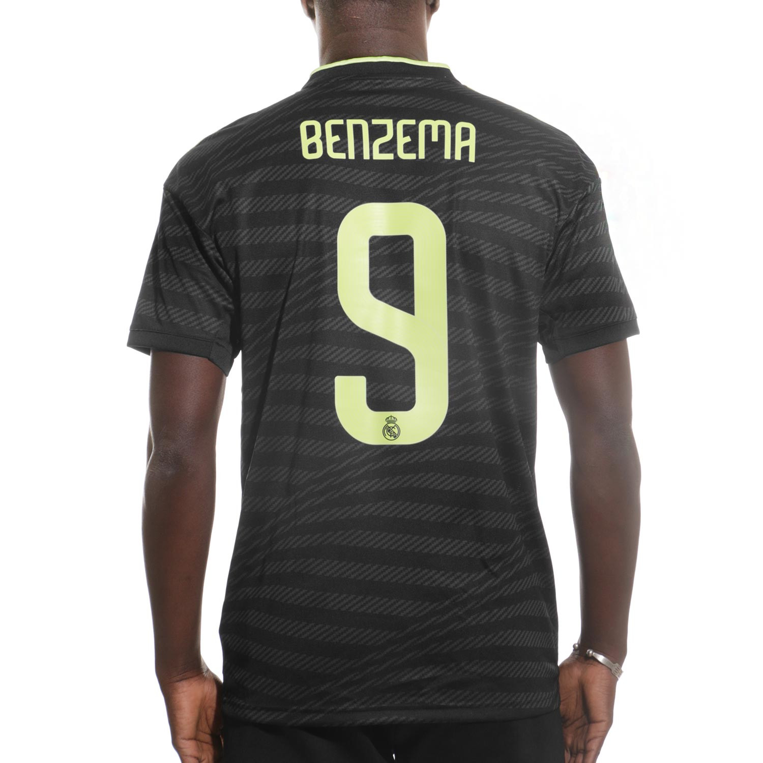 Síguenos amortiguar Civil Camiseta adidas 3a Real Madrid 2022 2023 Benzema negra | futbolmania