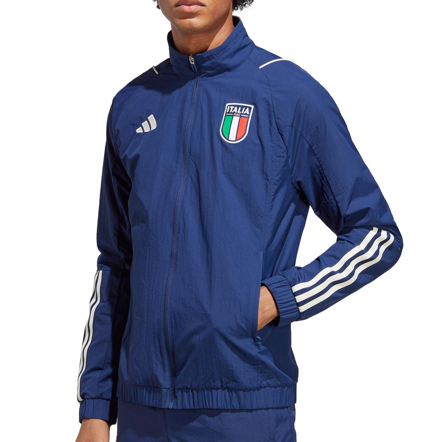 margen en lugar Amplia gama Chaqueta adidas Italia Presentación azul marino | futbolmania
