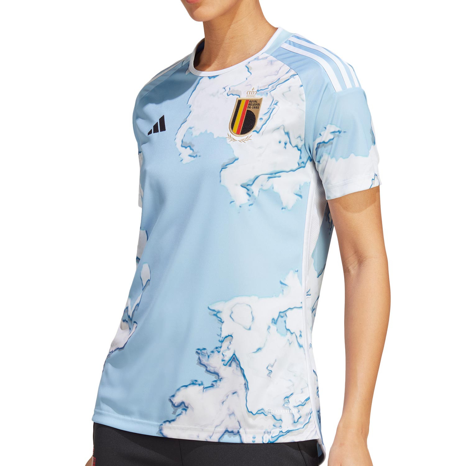 Camiseta adidas 2a Bélgica mujer azul celeste