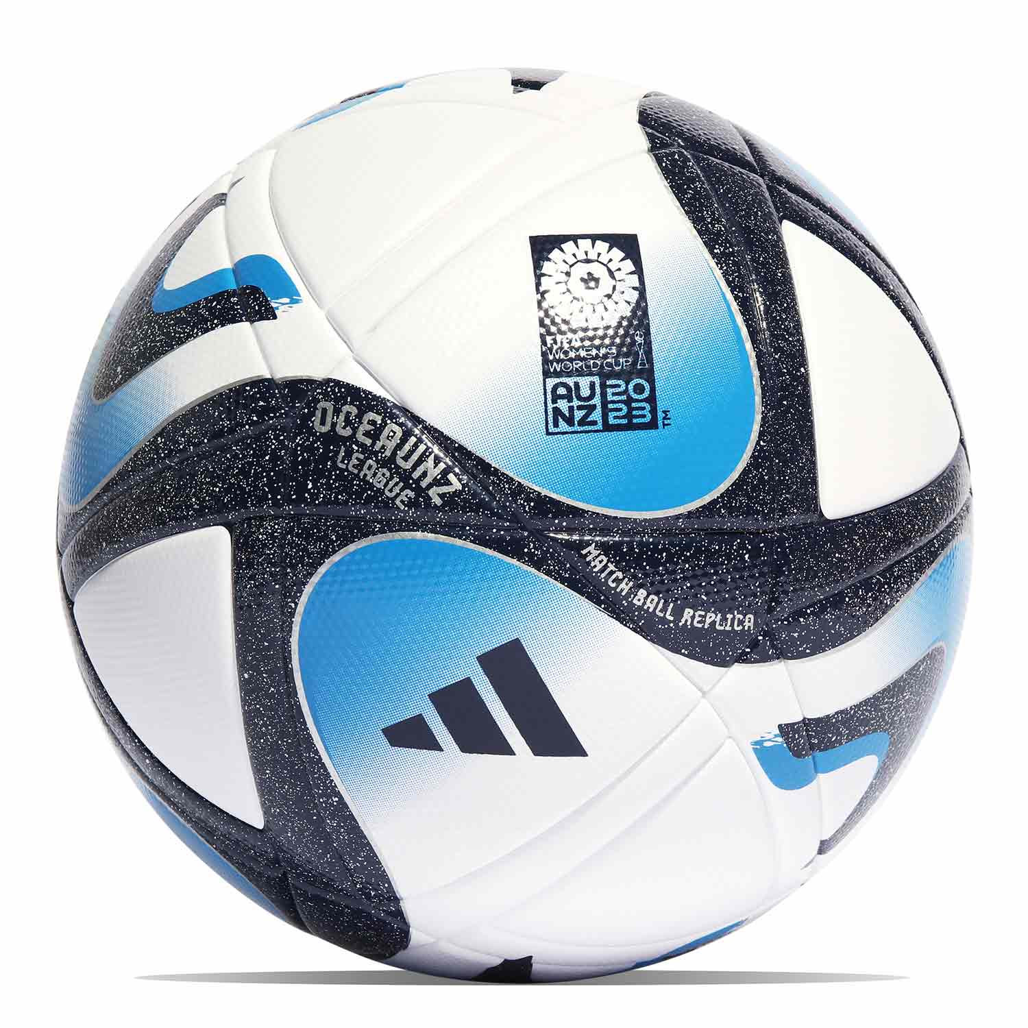 Balón adidas Oceaunz League talla 5 blanco y celeste | futbolmania