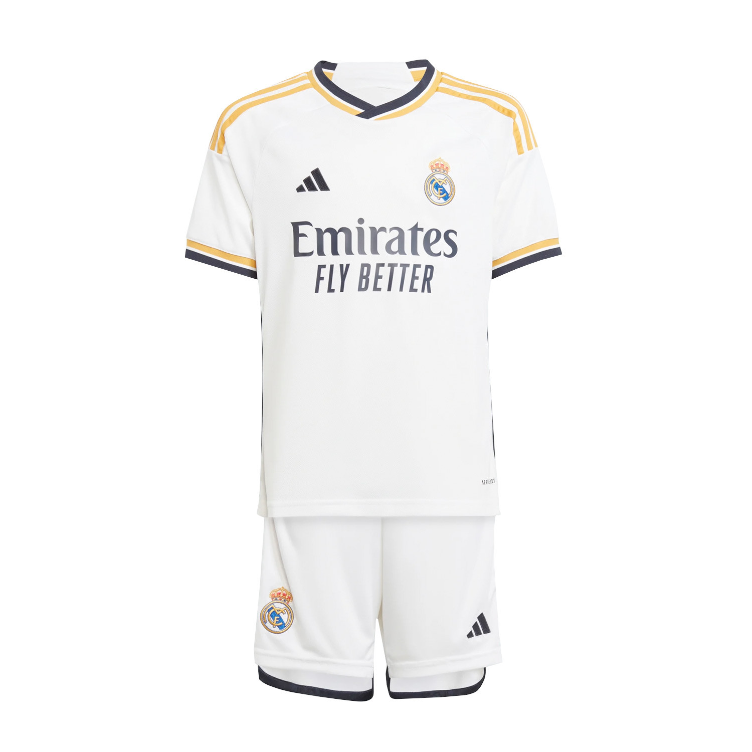 Resbaladizo Nota sugerir Equipación adidas Real Madrid niño 2023 2024 blanco | futbolmaniakids