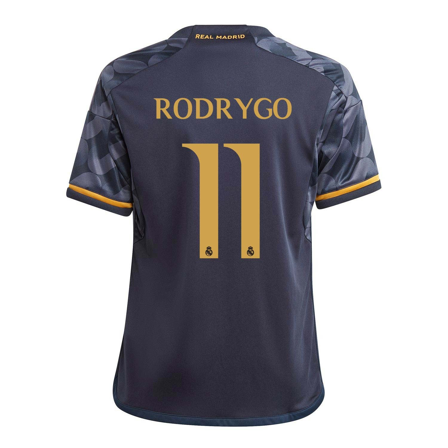 Camiseta adidas 2a Real Madrid Rodrygo niño 2023 2024 azul marino
