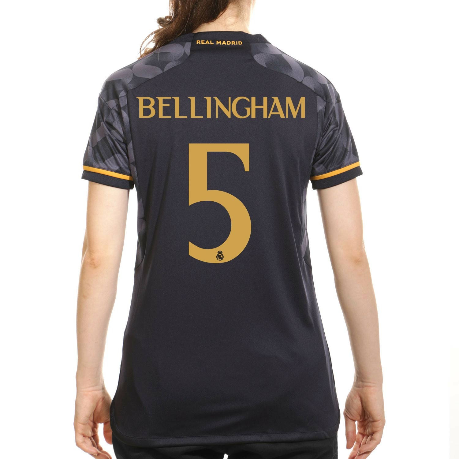 Camiseta adidas 2a Real Madrid Bellingham mujer 2023 2024 negra
