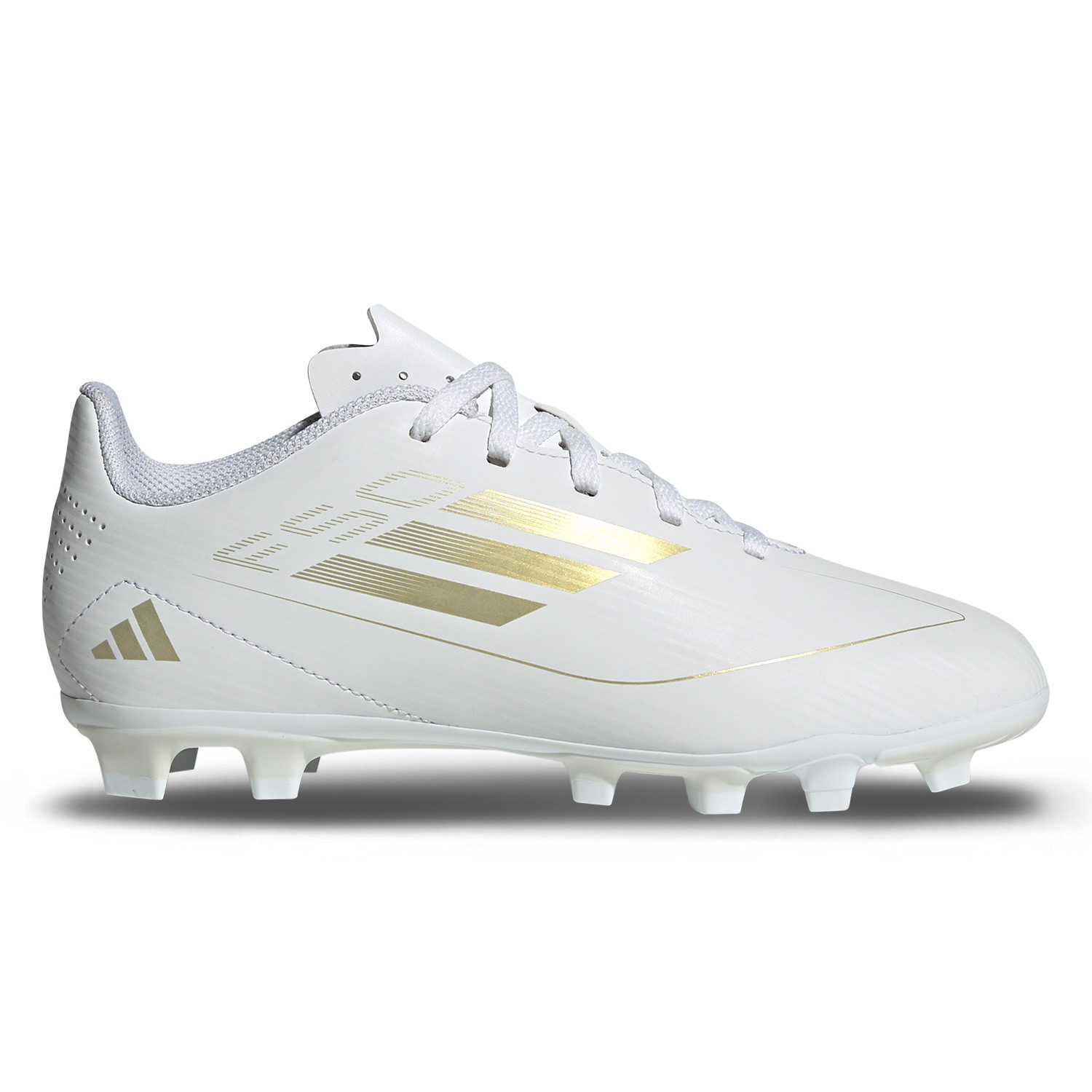 Botas de futbol adidas F50 Club FxG J nino blancas