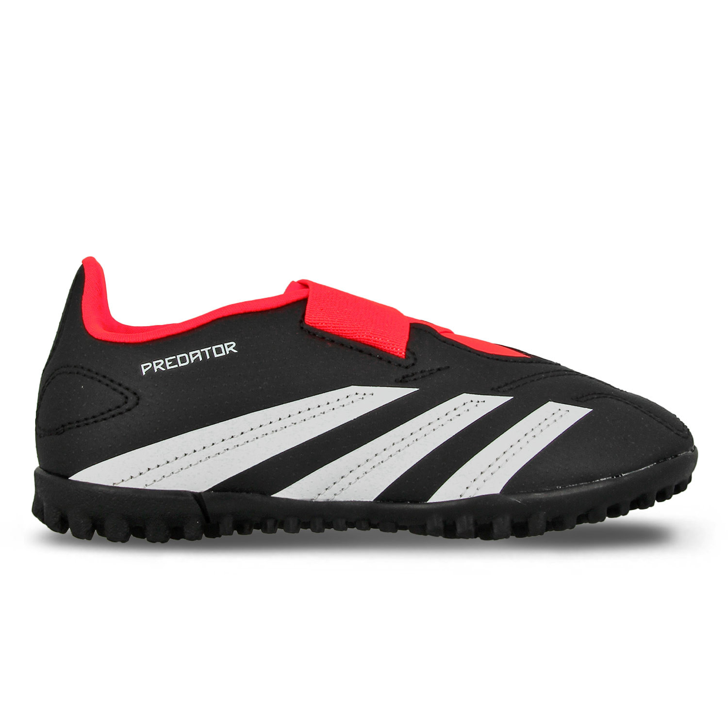 Zapatillas multitacos adidas Predator Club Velcro TF J negras rojas
