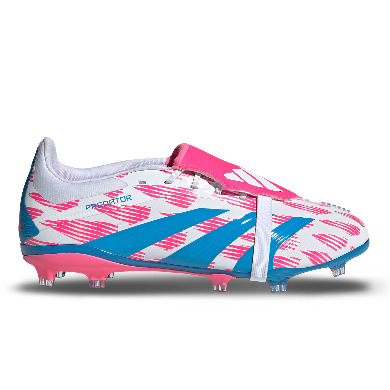Botas futbol nino lengueta adidas Predator Elite FT FG J blancas rosas