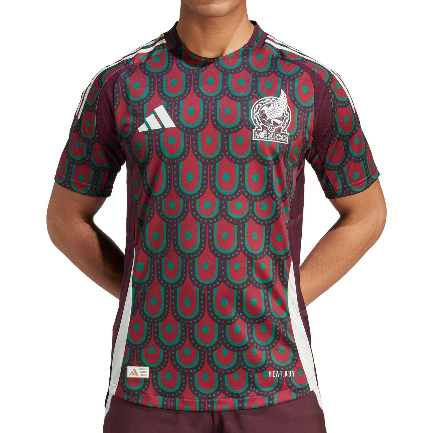 Camiseta adidas Mexico autentica 2024 marron
