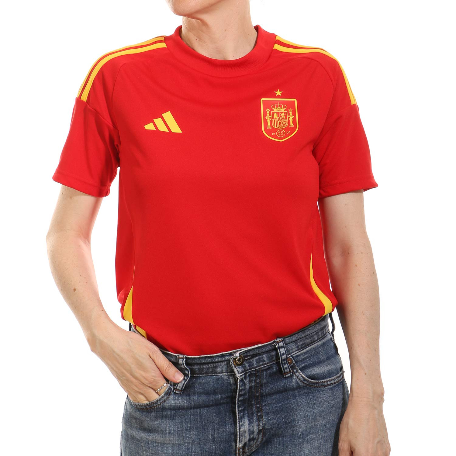 Camiseta fan adidas Espana mujer 2024 roja