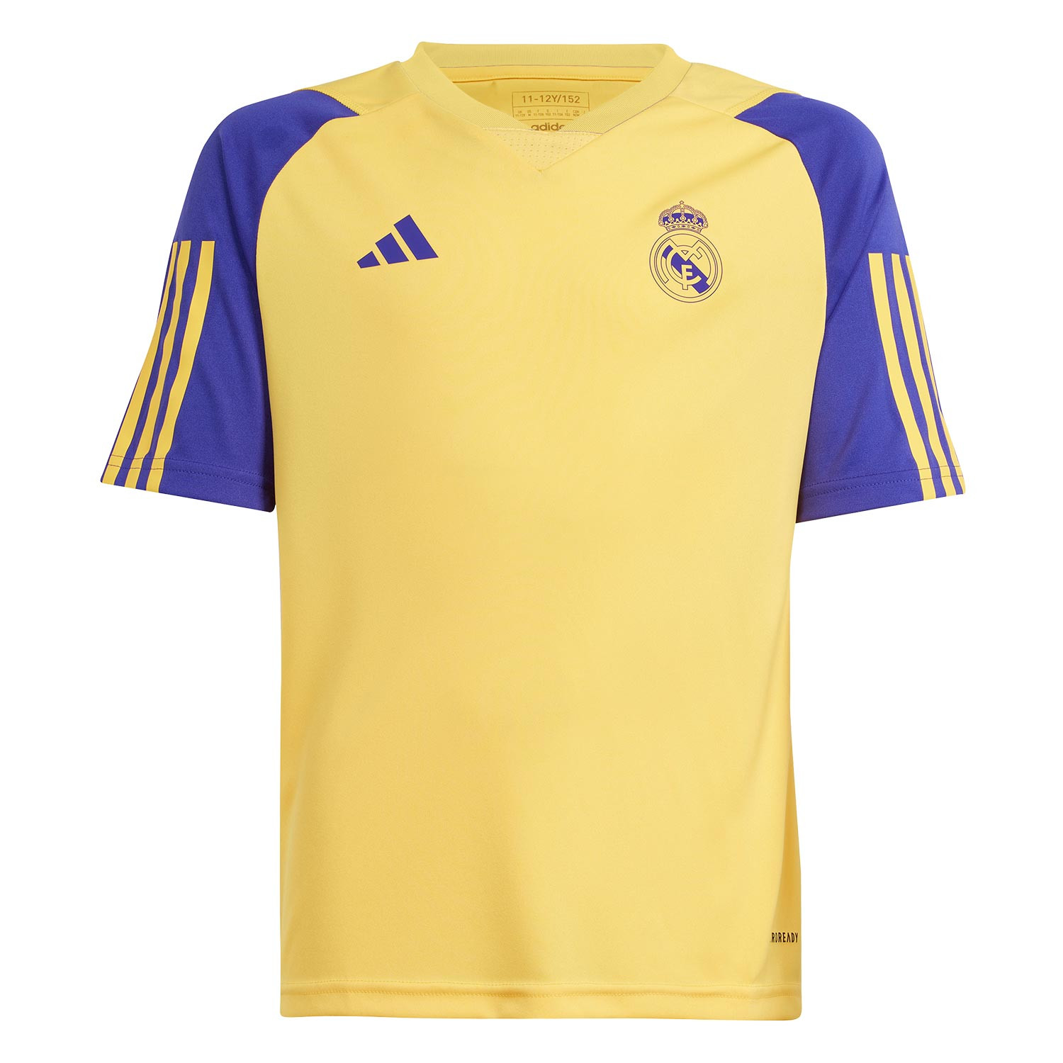 Camiseta adidas Madrid nino entrenamiento amarilla