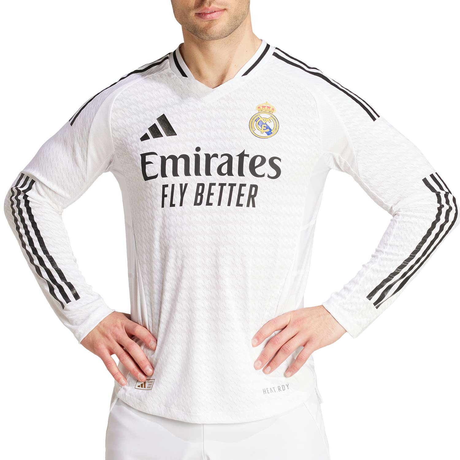 Camiseta adidas autentica Real Madrid manga larga 2024 2025 blanca
