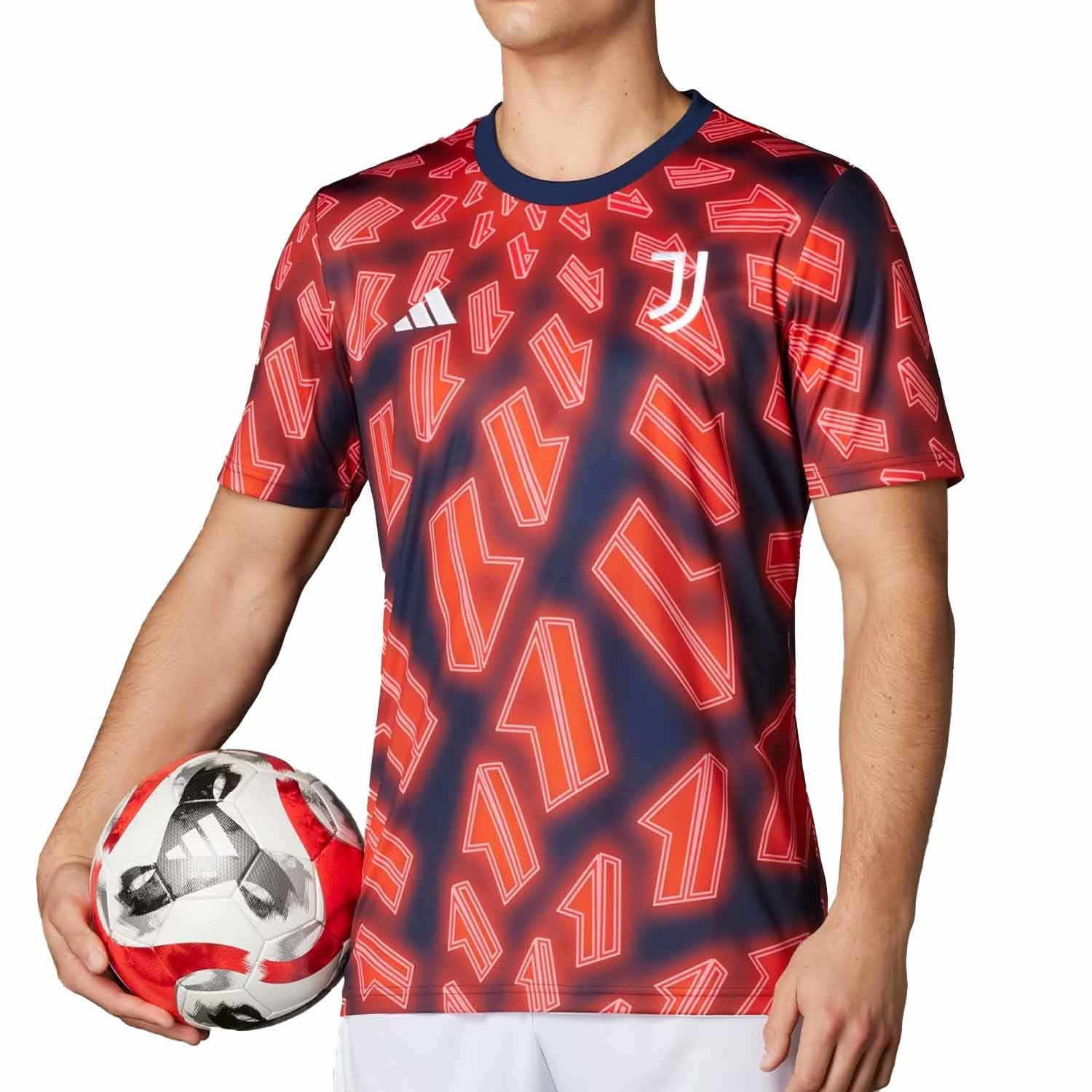 Camiseta adidas Juventus pre match azul marino rojo
