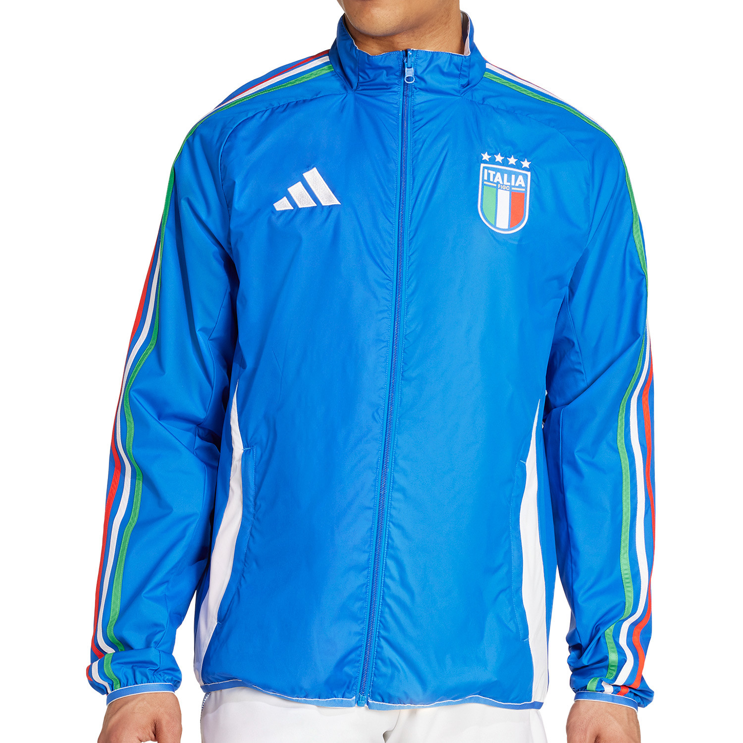 Chaqueta reversible adidas Italia Himno azul