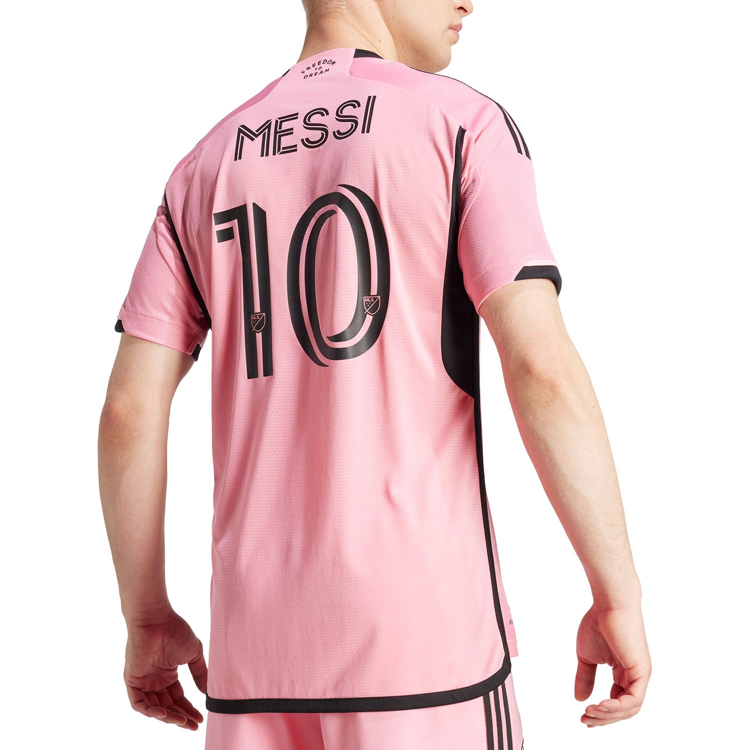 Camiseta personalizada auténtica del Inter Miami CF adidas rosa 2024  2getherness para hombre