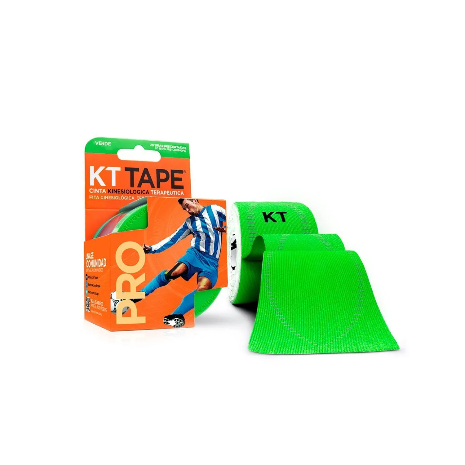 KT Tape Pro Sintético Fast Pack com 3 Tiras PRE Cortadas Rosa