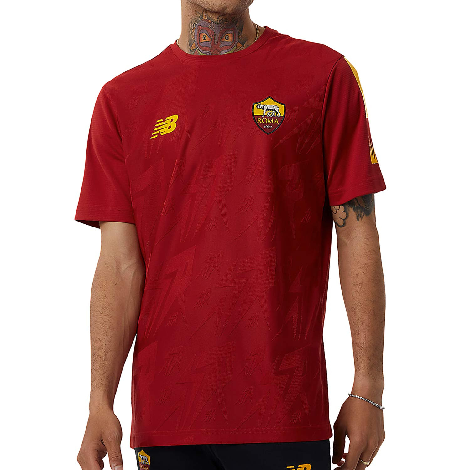 Novelista Ser amado Penetración Camiseta New Balance AS Roma pre-match granate | futbolmania