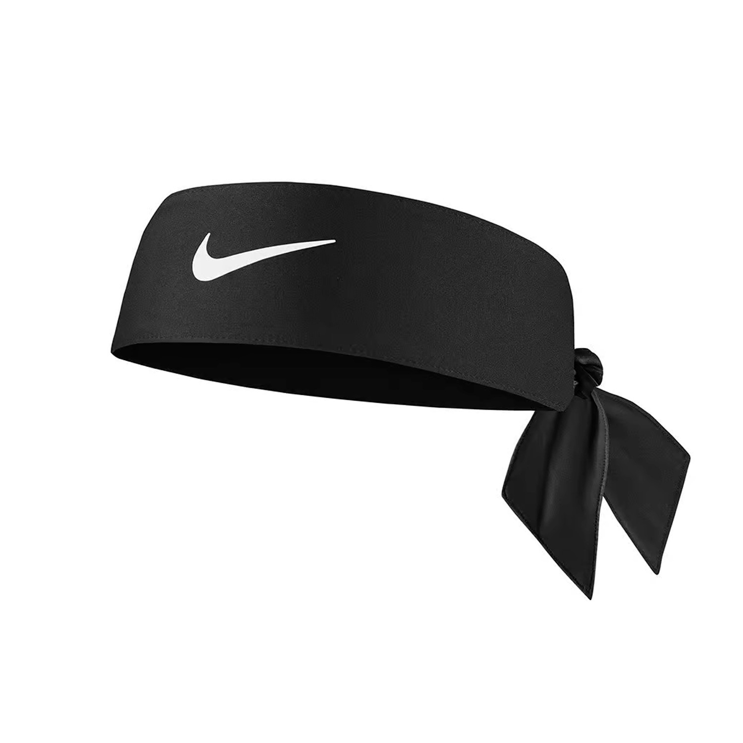 Cinta de pelo Nike Dri-Fit 4.0 con atado negra