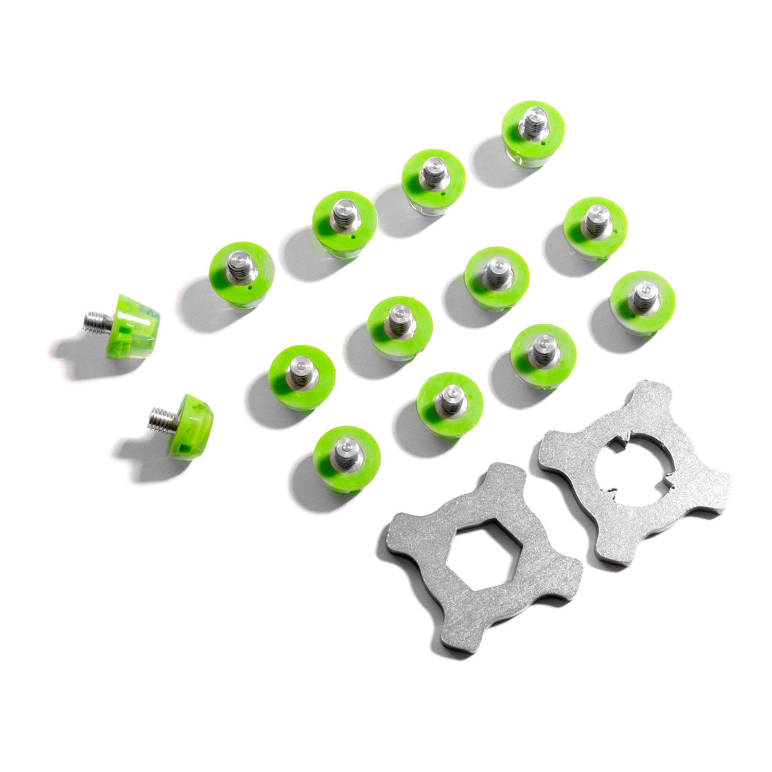 14x tacos TPU estandar Studiamonds verde 2 llaves futbolmania