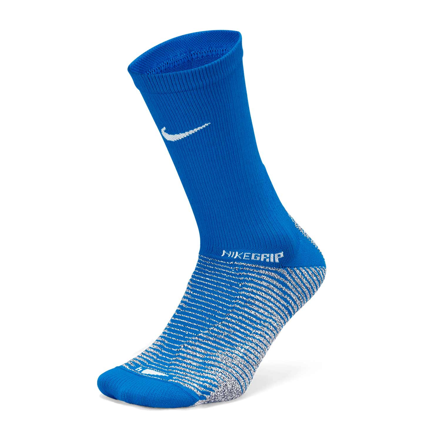 Masculinidad índice Saca la aseguranza Calcetines Nike Grip Strike azules | futbolmania