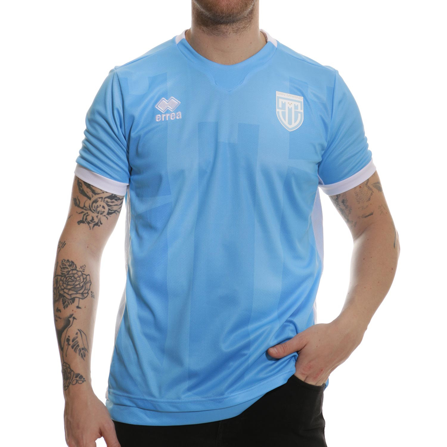 Camiseta Errea San Marino 2022 2023 azul celeste