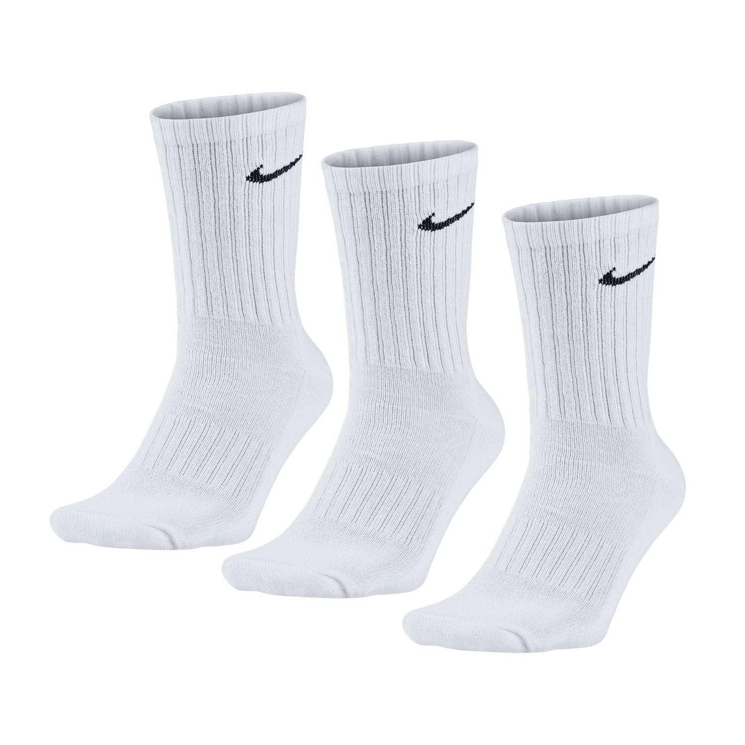 inicial completamente comodidad Calcetines media caña Nike Cushioned Crew 3 pares blanco | futbolmania