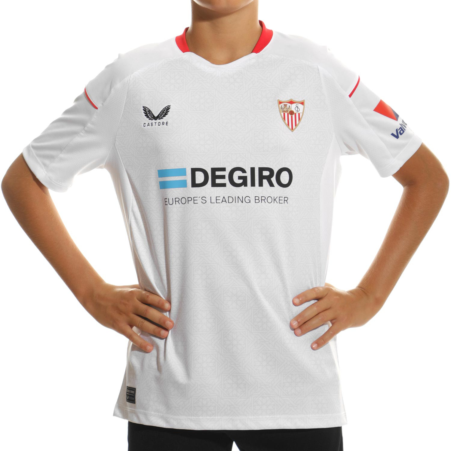 Camiseta Castore Sevilla 2022 2023 niño blanca