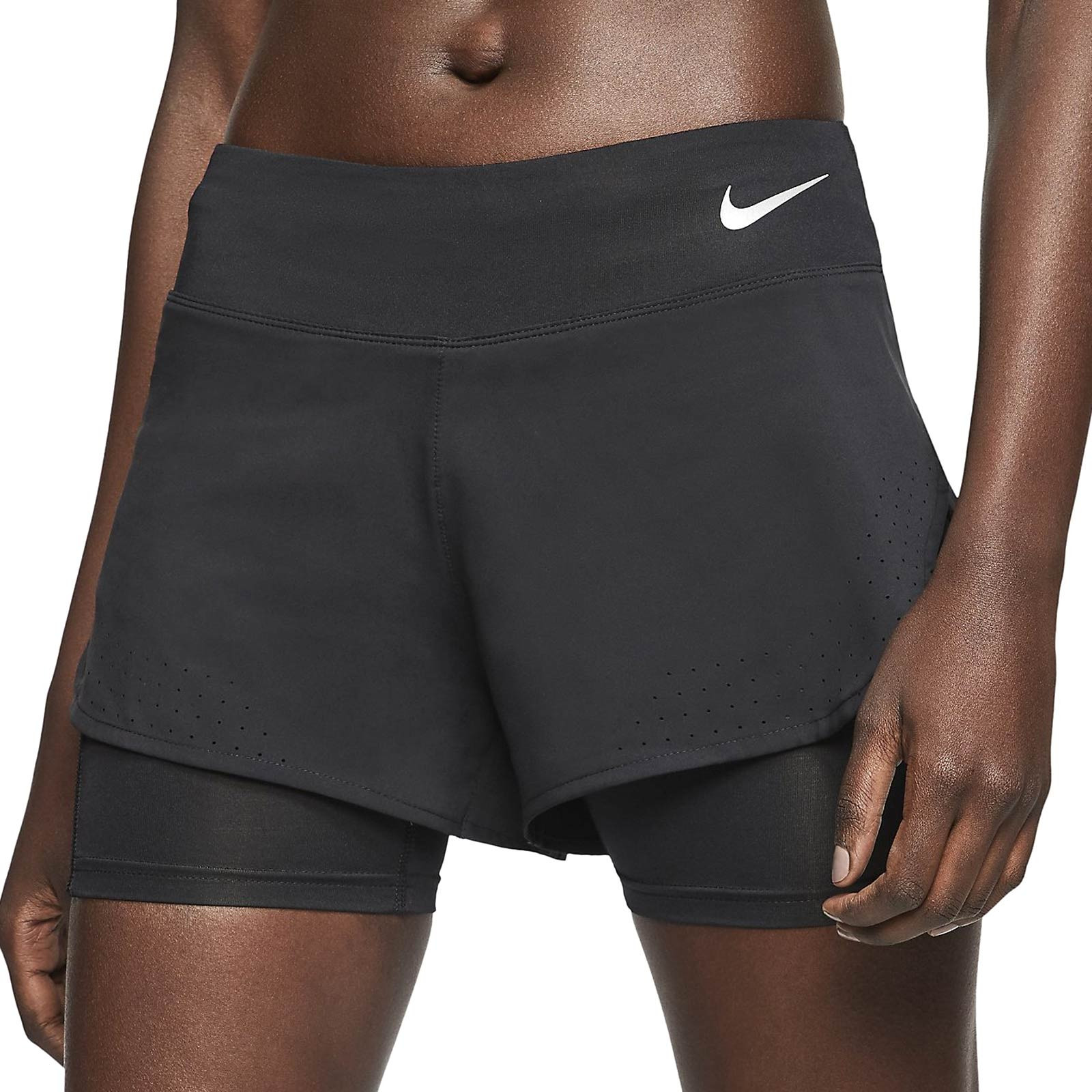 Provisional Adulto mimar Short con malla mujer Nike Eclipse negro | futbolmania