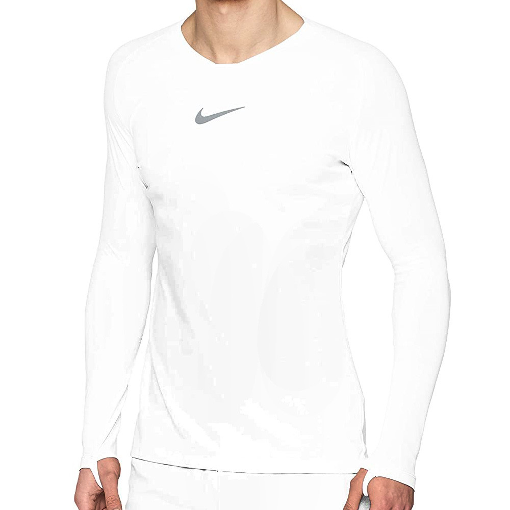 fotografía pesadilla pómulo Camiseta térmica manga larga Nike blanca |futbolmania