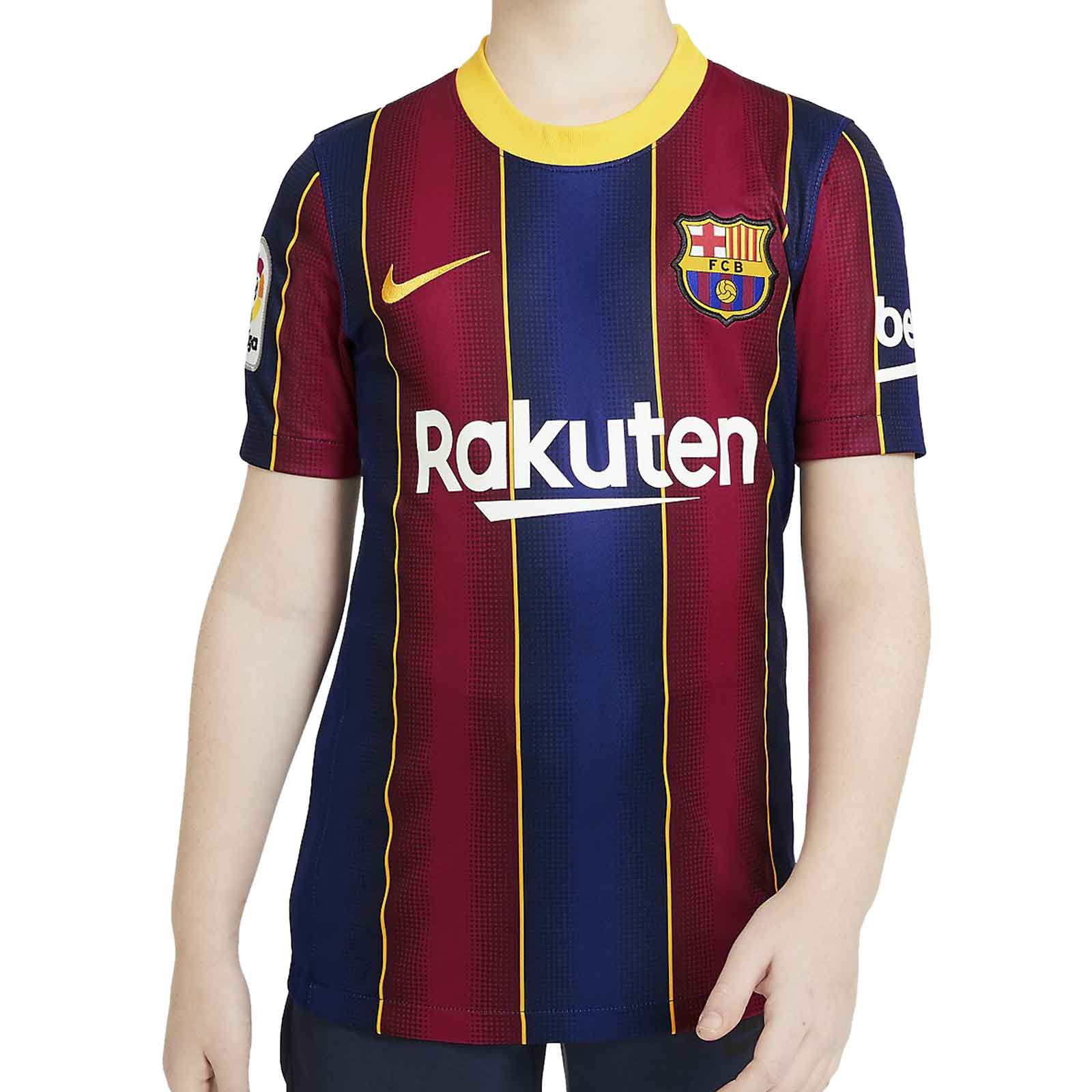 Temporada 2021/2022 Primera y Segunda Equipación Personalizable Replica Oficial Infantil Camiseta y Pantalón FC Barcelona Smarty Shirt2 Kit 