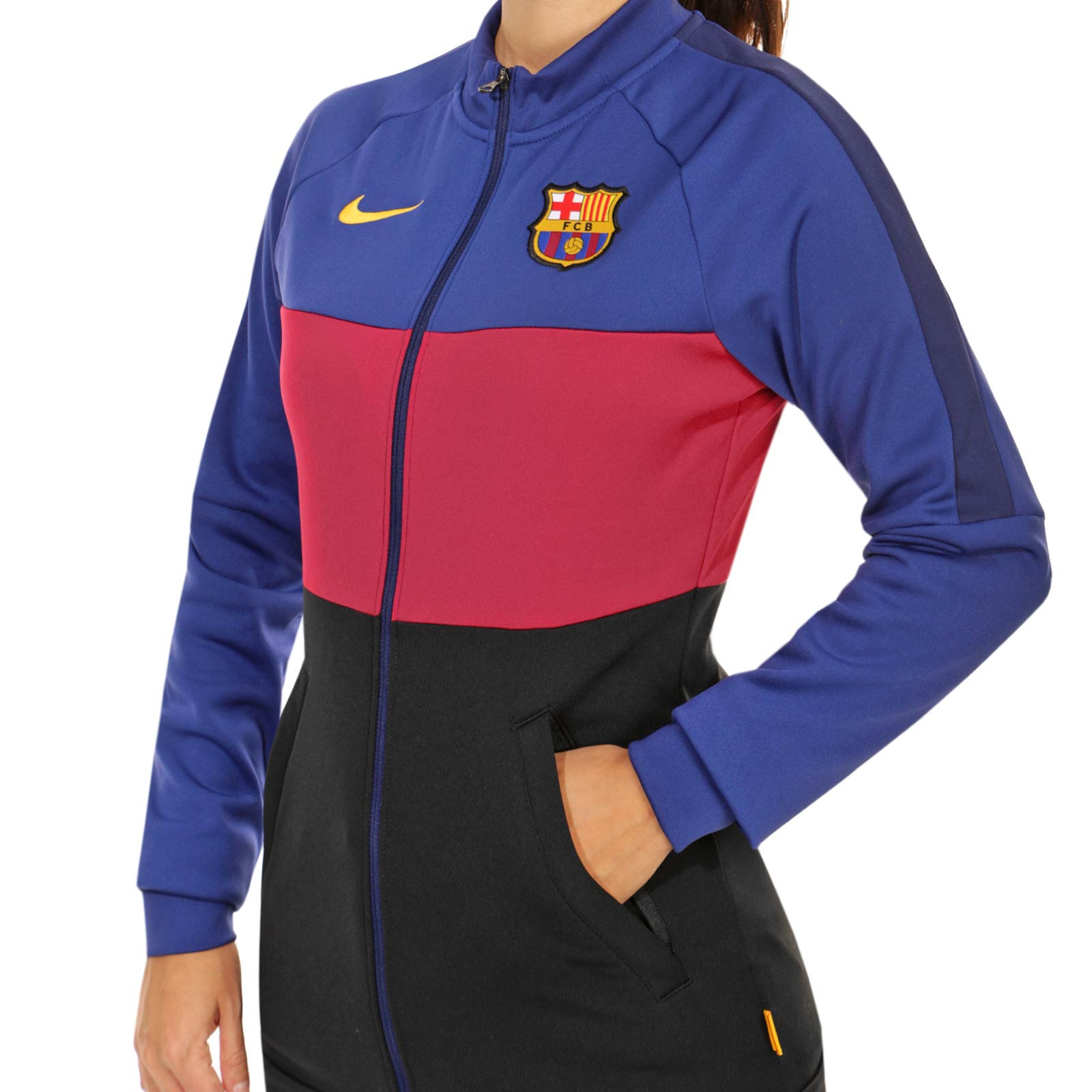 polla tenga en cuenta Rodeado Chaqueta Nike Barcelona mujer I96 himno 2021 | futbolmania