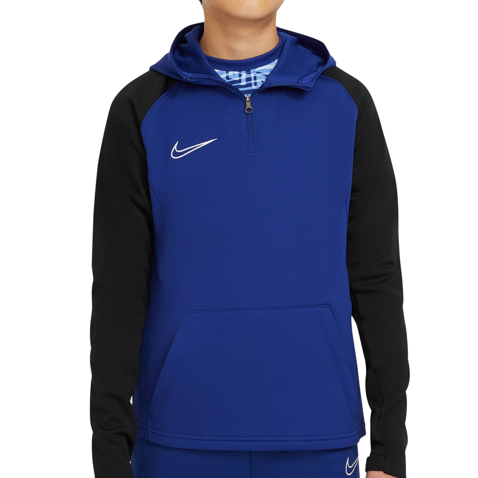 Nike niño Dry Academy Hoodie azul futbolmaniaKids
